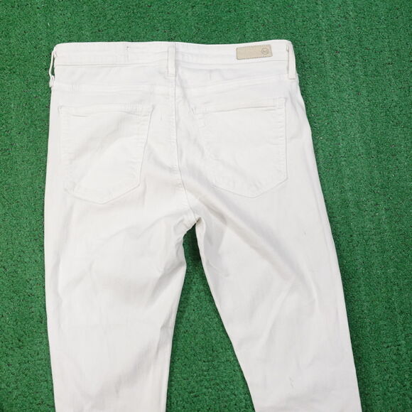ADRIANO GOLDSCHMIED THE MIDDI ANKLE WHITE DENIM JEANS WOMENS SZ 28 28R - Picture 7 of 15